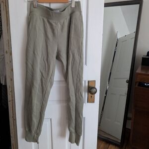 TNA Cozy AF Fleece Pants in Sage Green